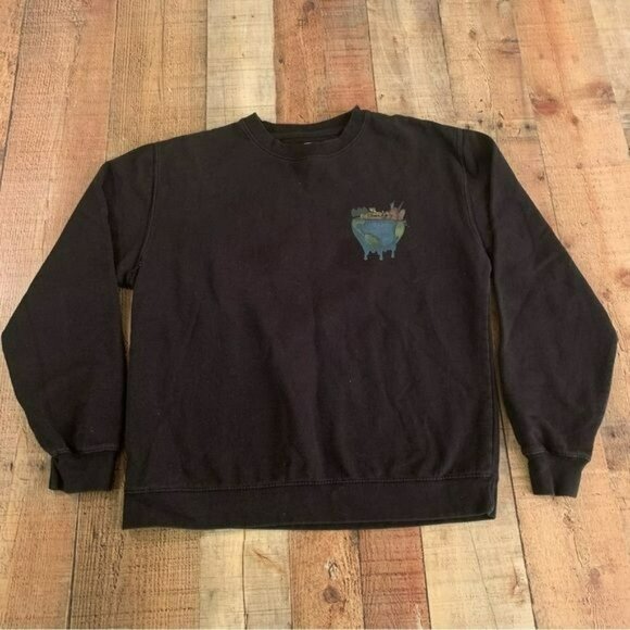 Black market Vikings womens environmentalist pull over sweatshirt in black -L - Picture 1 of 7